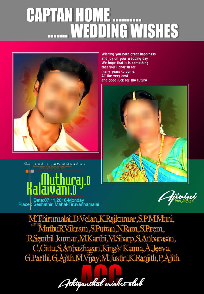 Premium Tamil Wedding Flex Design Psd