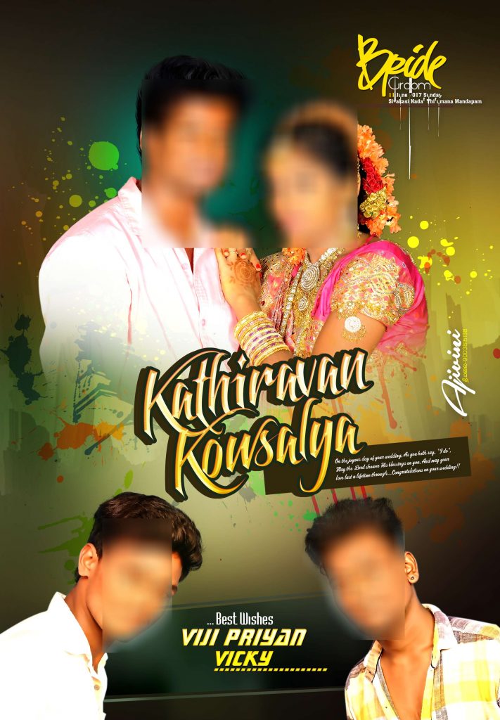 Premium Tamil Wedding Flex Design Psd