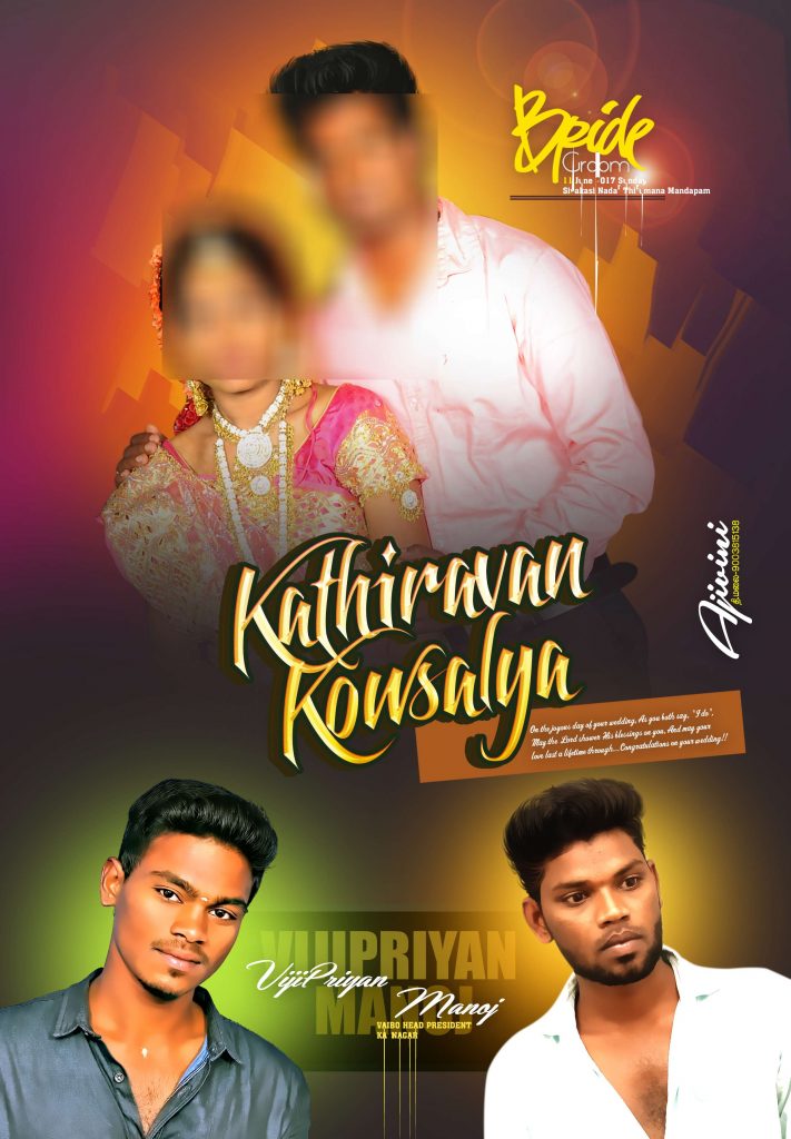 Premium Tamil Wedding Flex Design Psd