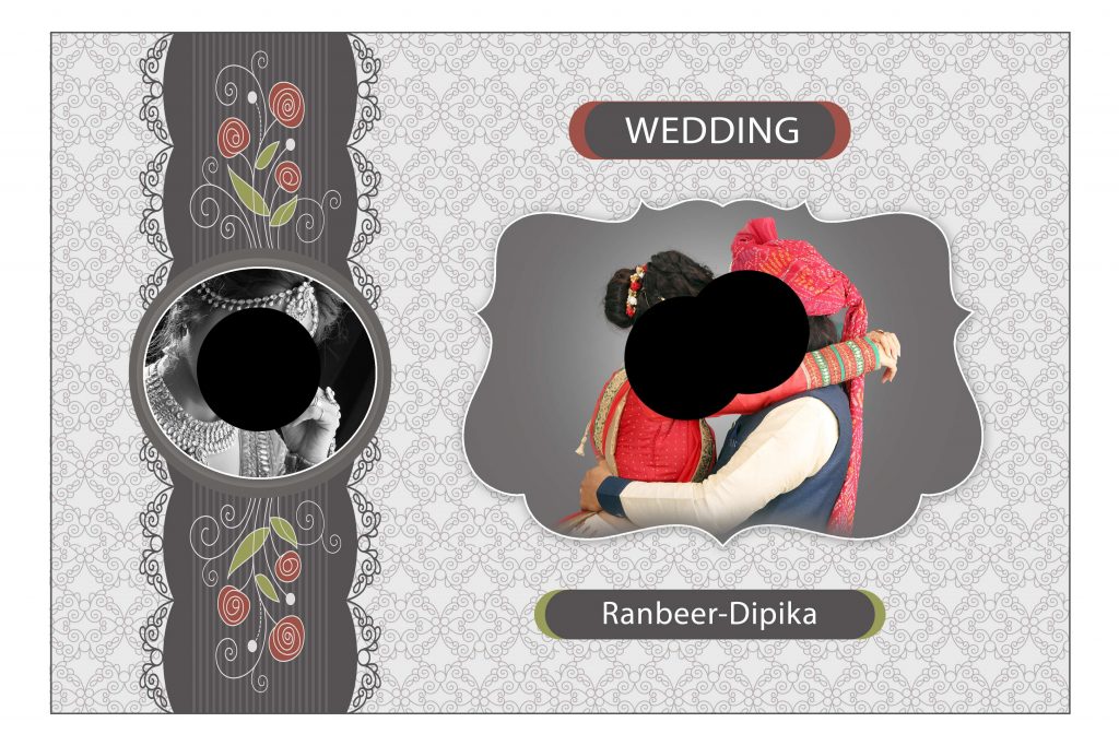 Premium Wedding Album Cover PSD Download 12×36