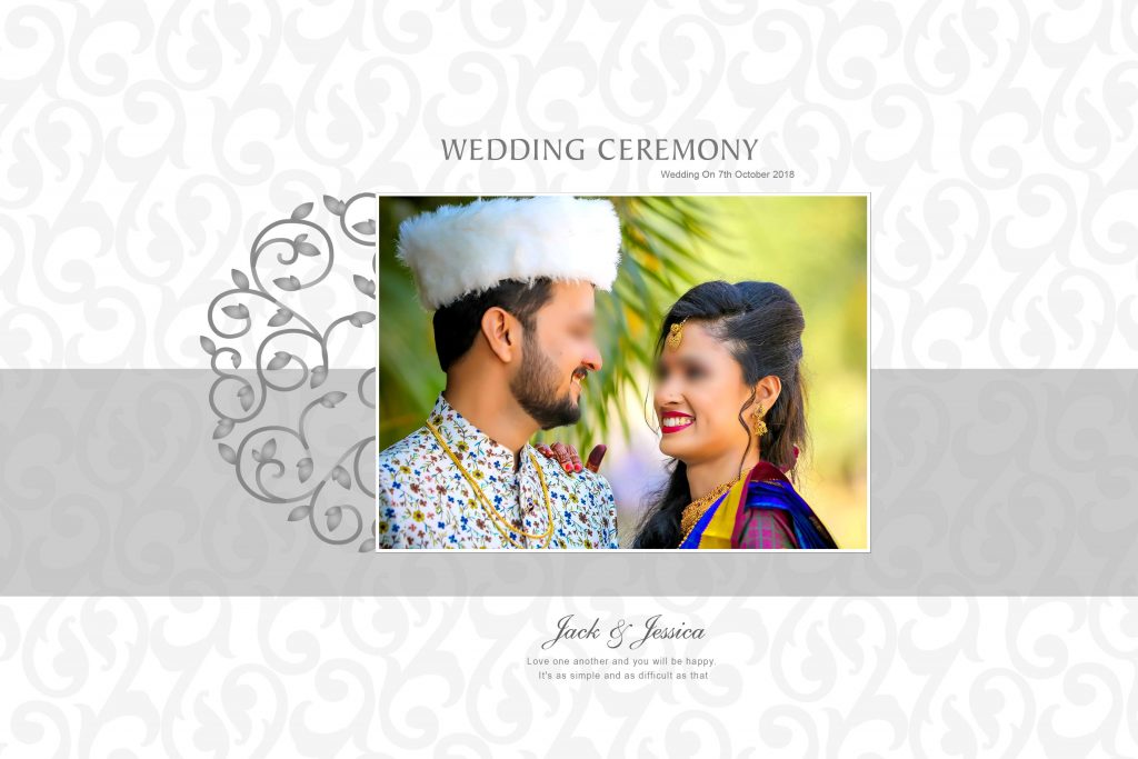 Premium Wedding Album Cover PSD Download 12×36