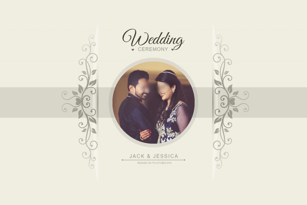 Premium Wedding Album Cover PSD Download 12×36