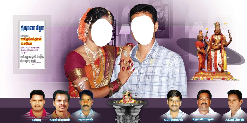 Premium Tamil Wedding Flex Design Psd
