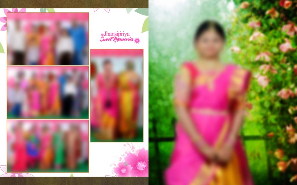 #6-Half Saree Album PSD template
