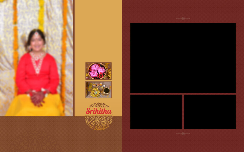 #1-Half Saree Album PSD template