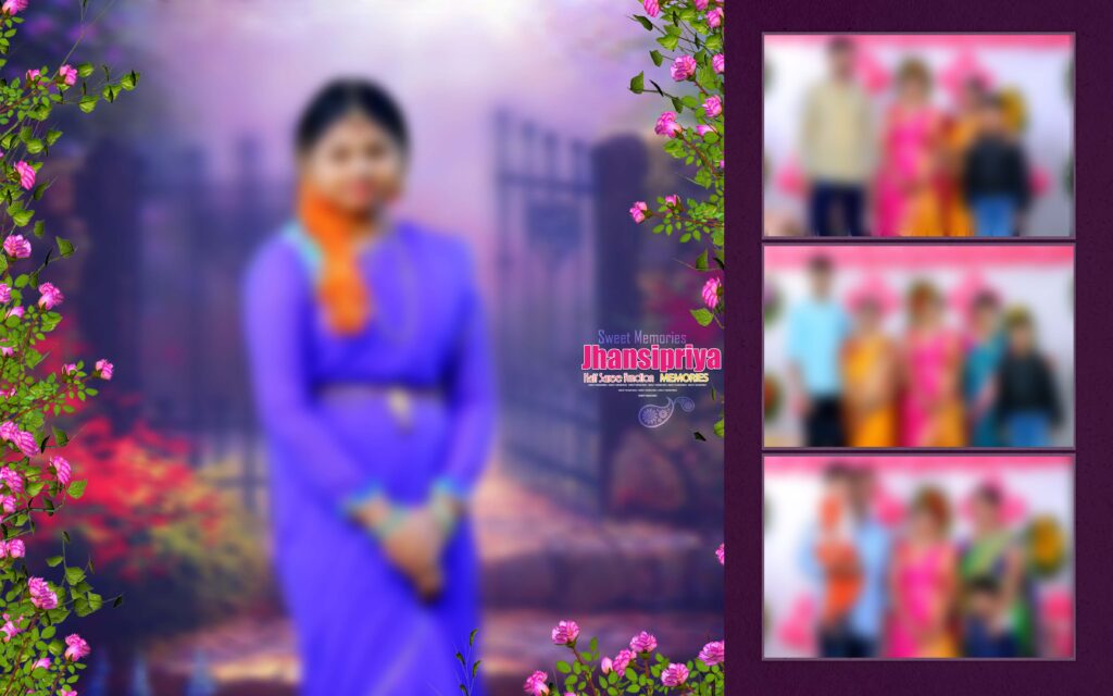 #7-Half Saree Album PSD template