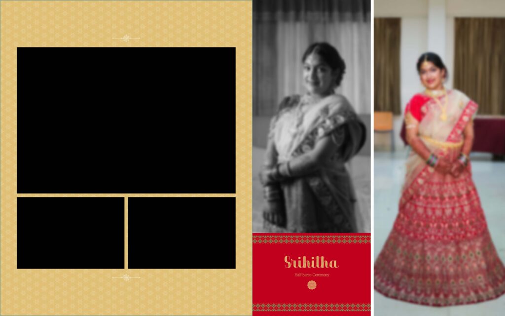 #4-Half Saree Album PSD template