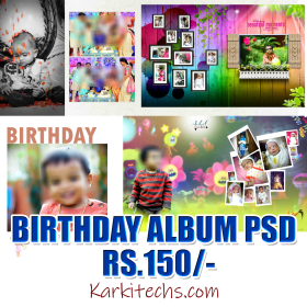 Combo pack - Birthday Album template PSD collection Jan - 2022