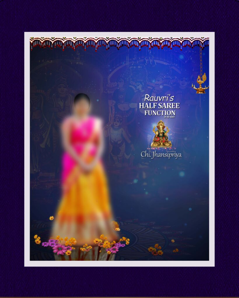 #7-Half Saree Album PSD template