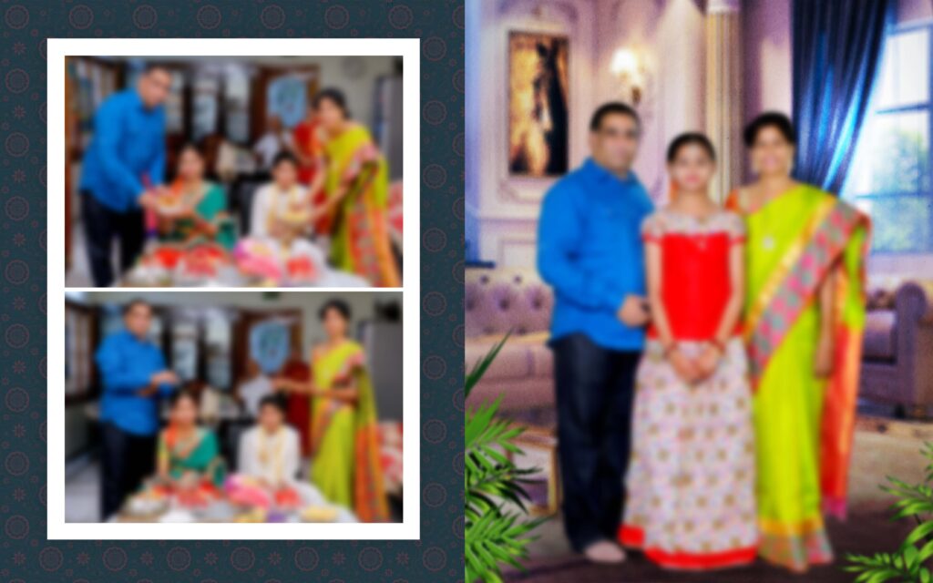 #9-Half Saree Album PSD template