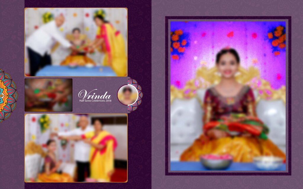#9-Half Saree Album PSD template
