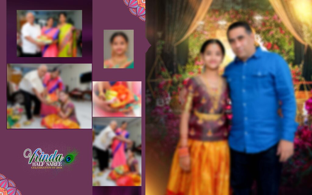 #8-Half Saree Album PSD template