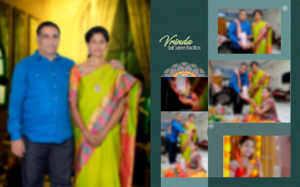#8-Half Saree Album PSD template