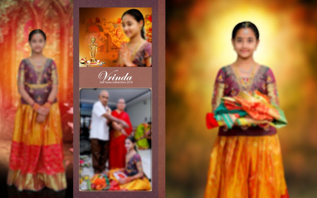 #8-Half Saree Album PSD template