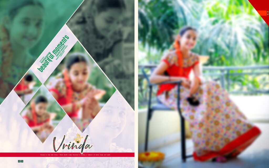 #8-Half Saree Album PSD template