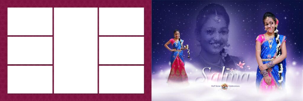 3 Full Album - Half Saree Album Pack - 12x36