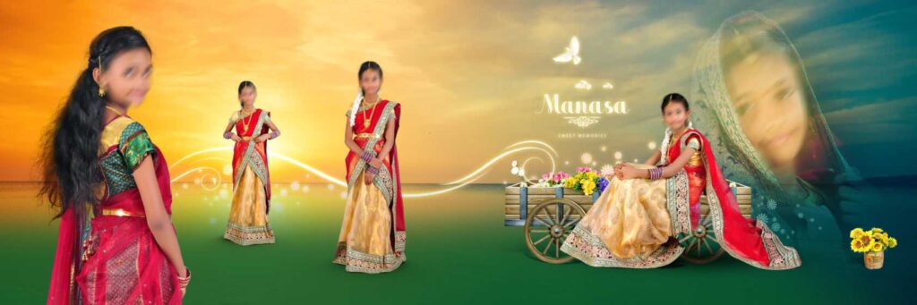 3 Full Album - Half Saree Album Pack - 12x36