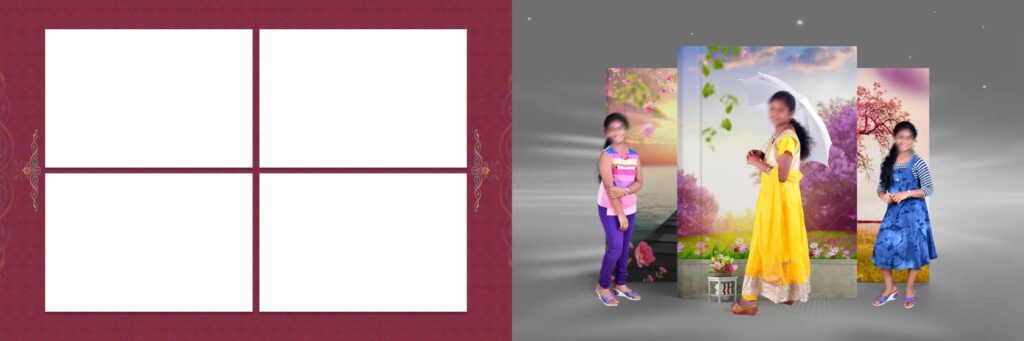 3 Full Album - Half Saree Album Pack - 12x36