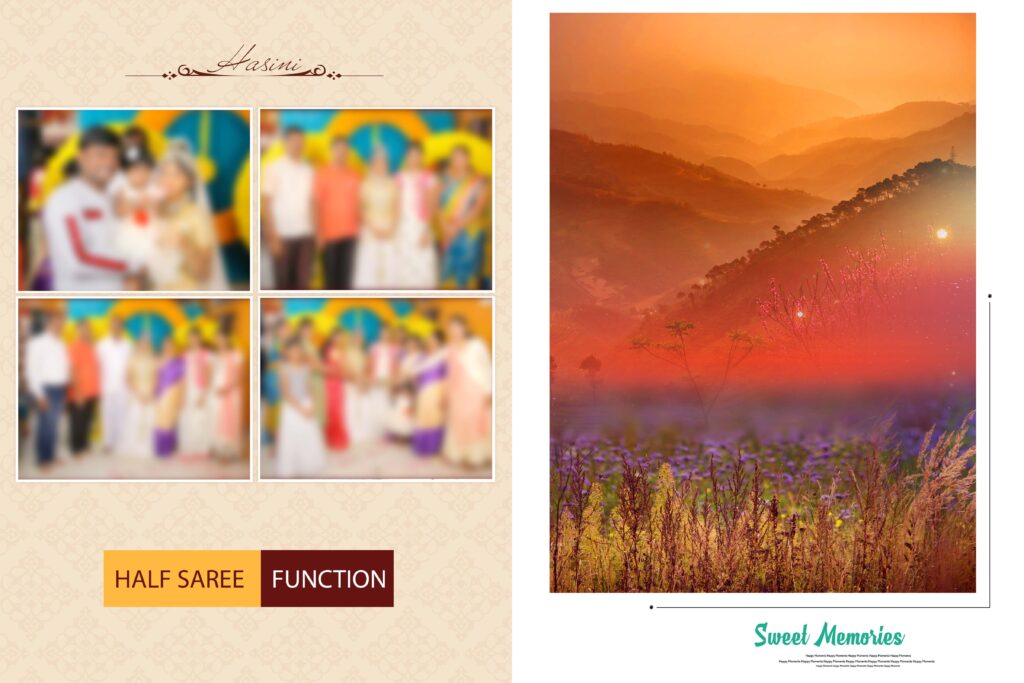 #12-Half Saree Album PSD template