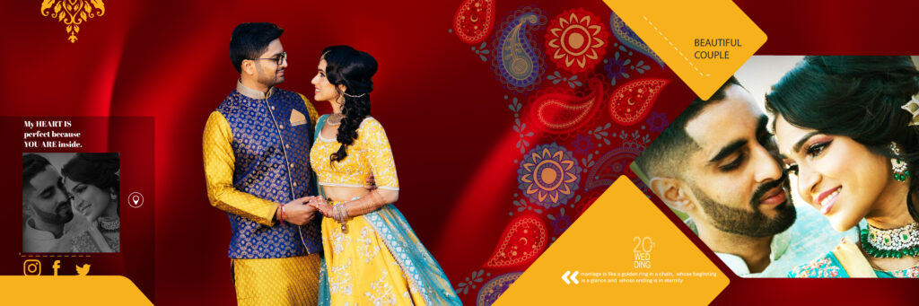 12X36 - LATEST INDIAN WEDDING ALBUM PSD FREE TEMPLATE 2022