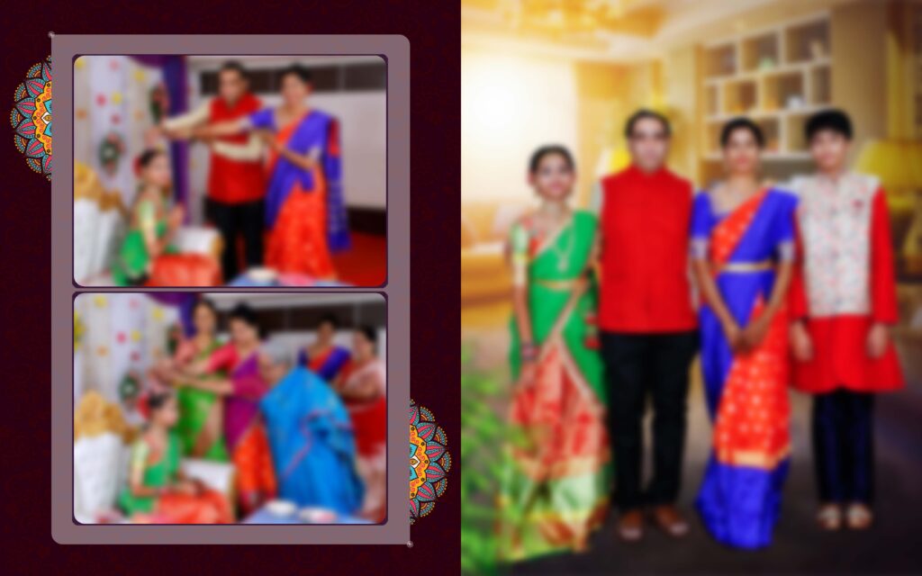 #10-Half Saree Album PSD template