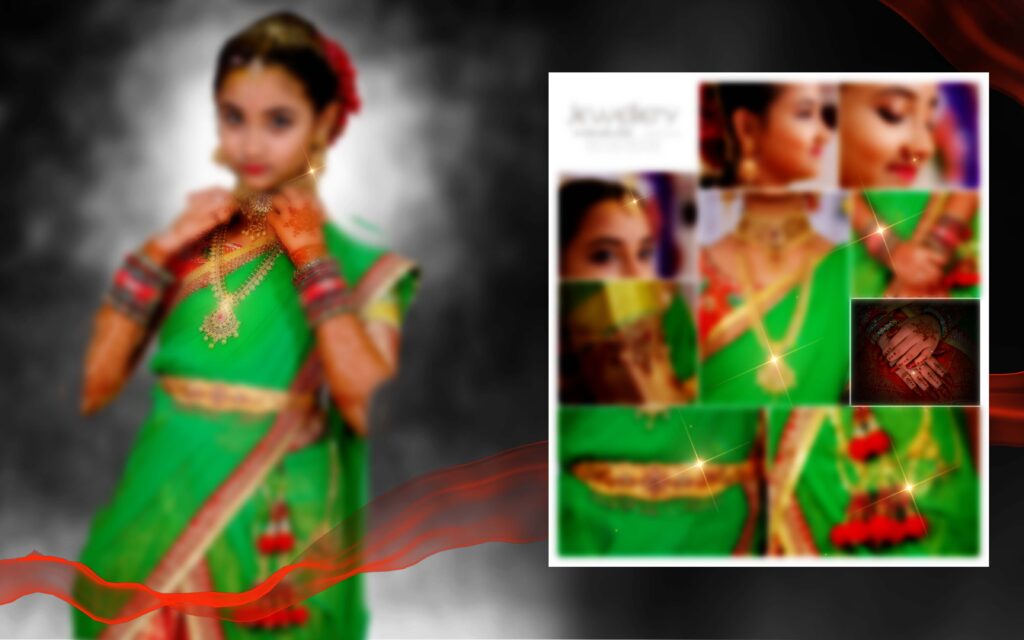 #10-Half Saree Album PSD template