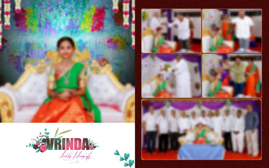 #10-Half Saree Album PSD template