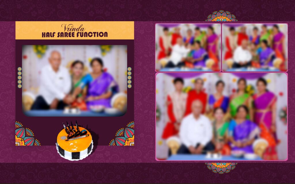 #10-Half Saree Album PSD template
