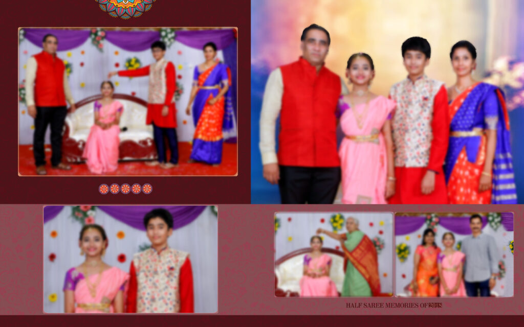 #11-Half Saree Album PSD template