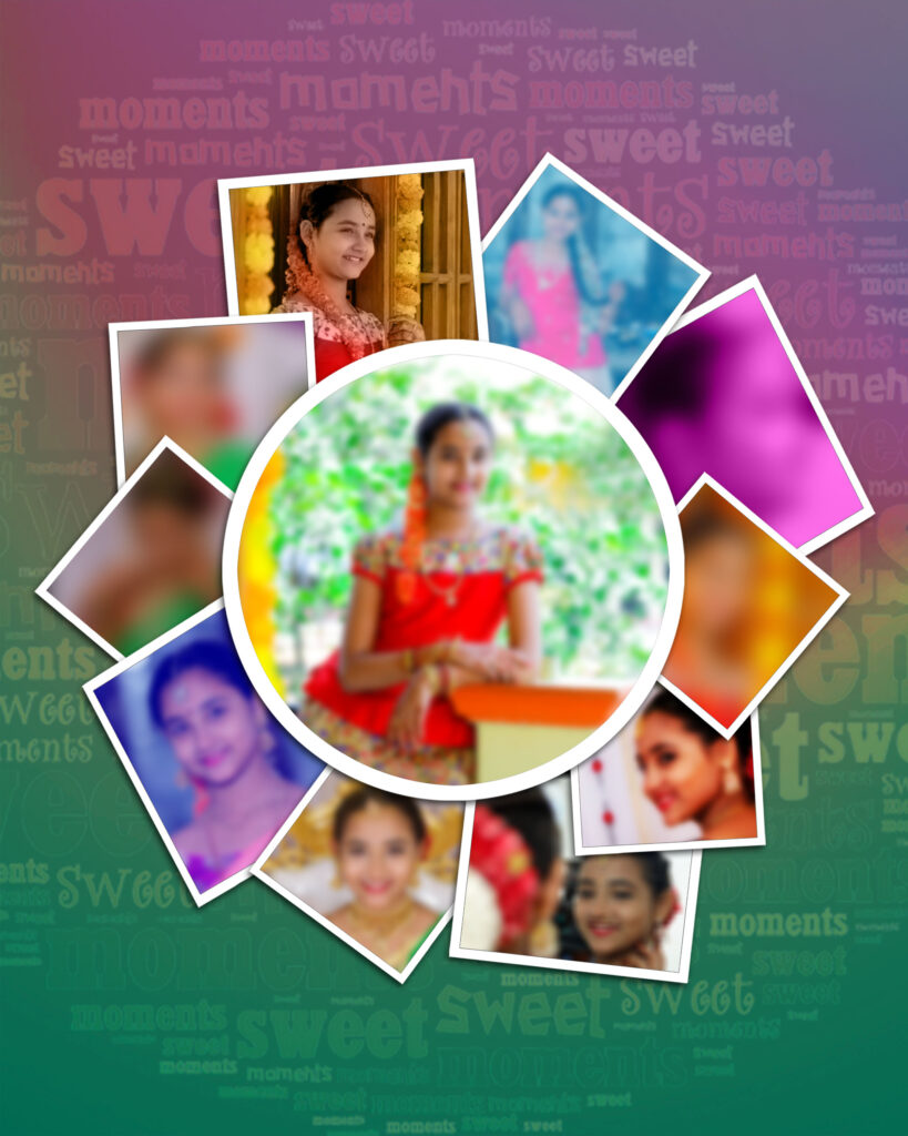 #11-Half Saree Album PSD template