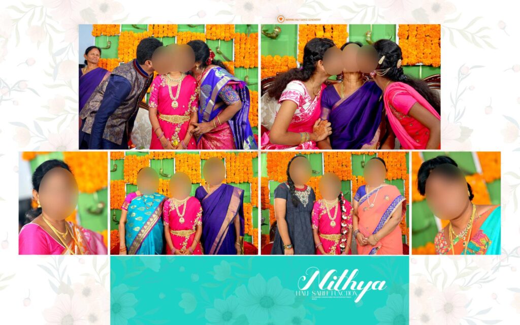 #16-Half Saree Album PSD template