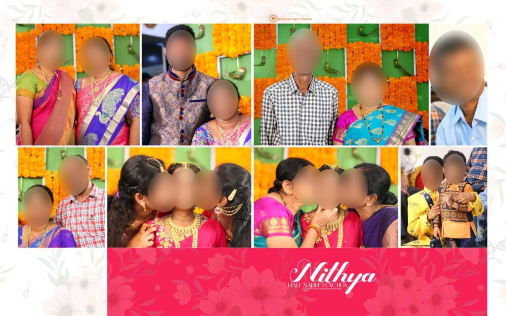 #16-Half Saree Album PSD template