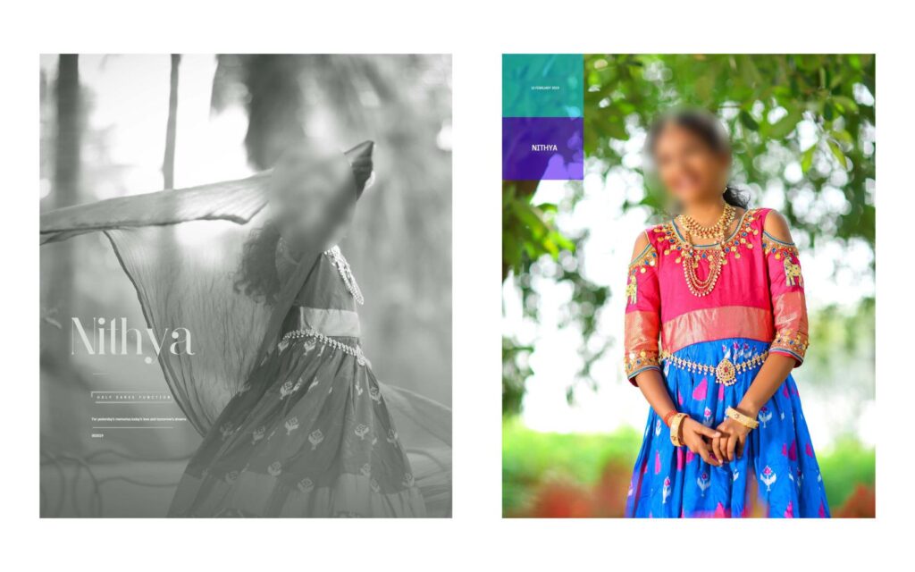 #21 -Half Saree Album PSD template