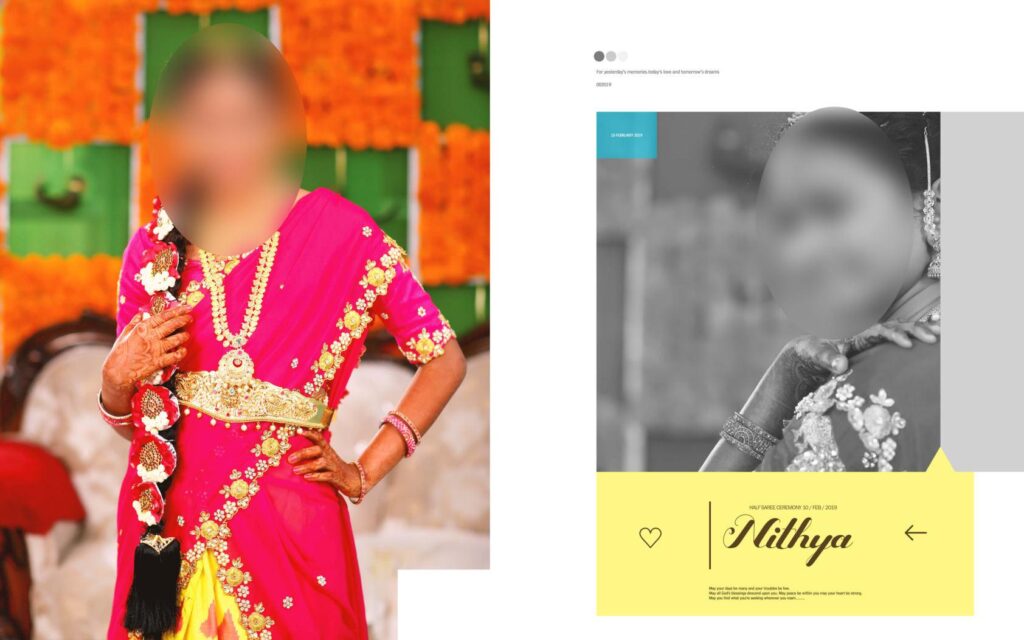 #16-Half Saree Album PSD template