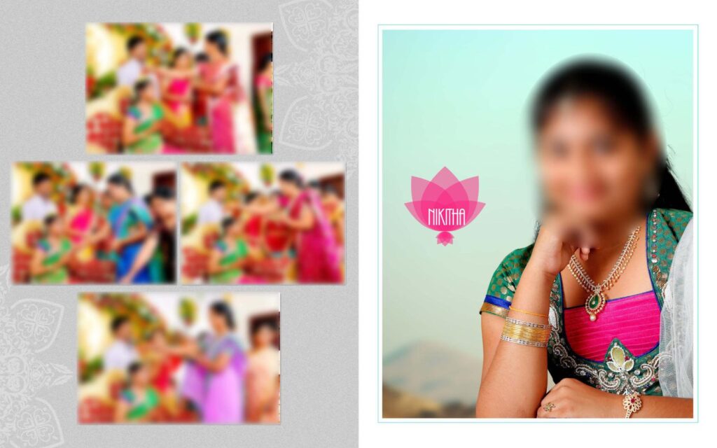 #24 -Half Saree Album PSD template