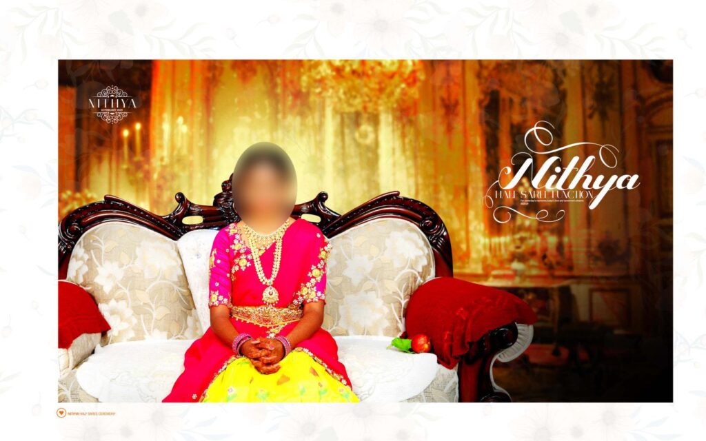 #15-Half Saree Album PSD template