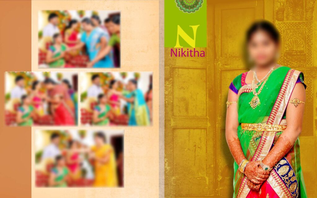#24 -Half Saree Album PSD template