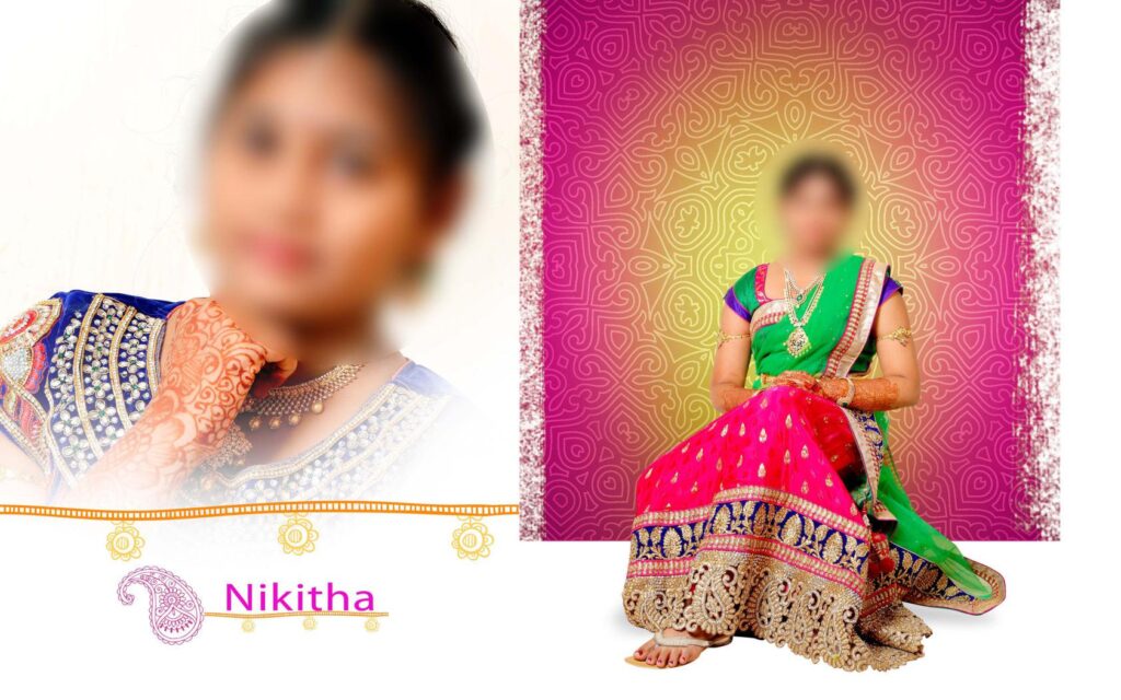 #25 -Half Saree Album PSD template