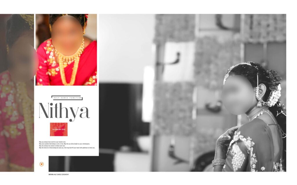 #16-Half Saree Album PSD template