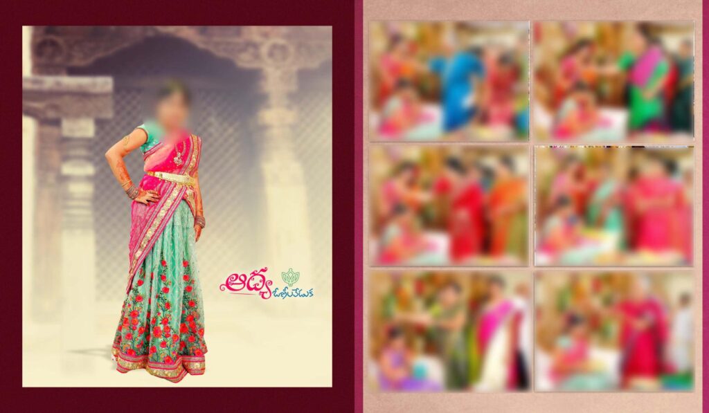 #27 -Half Saree Album PSD template