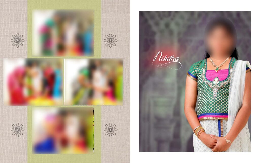 #22 -Half Saree Album PSD template