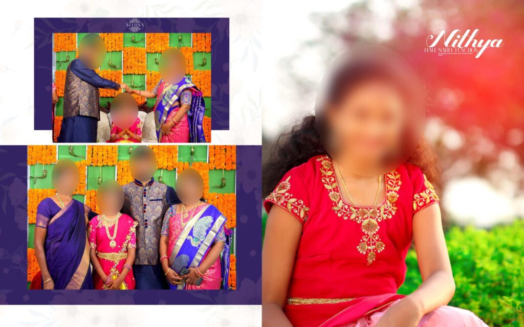 #15-Half Saree Album PSD template