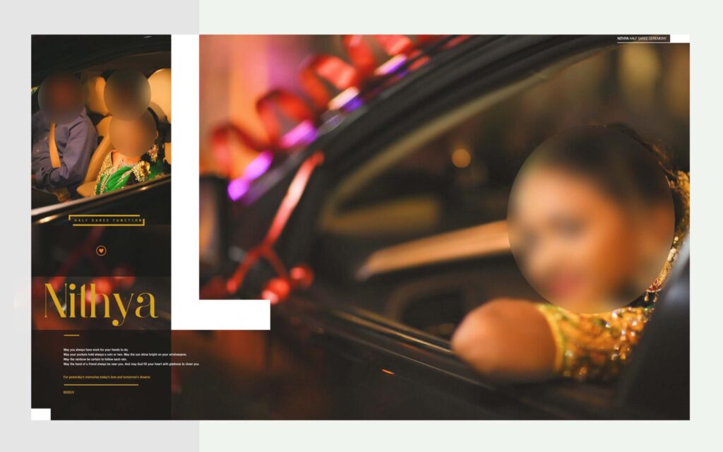 #16-Half Saree Album PSD template