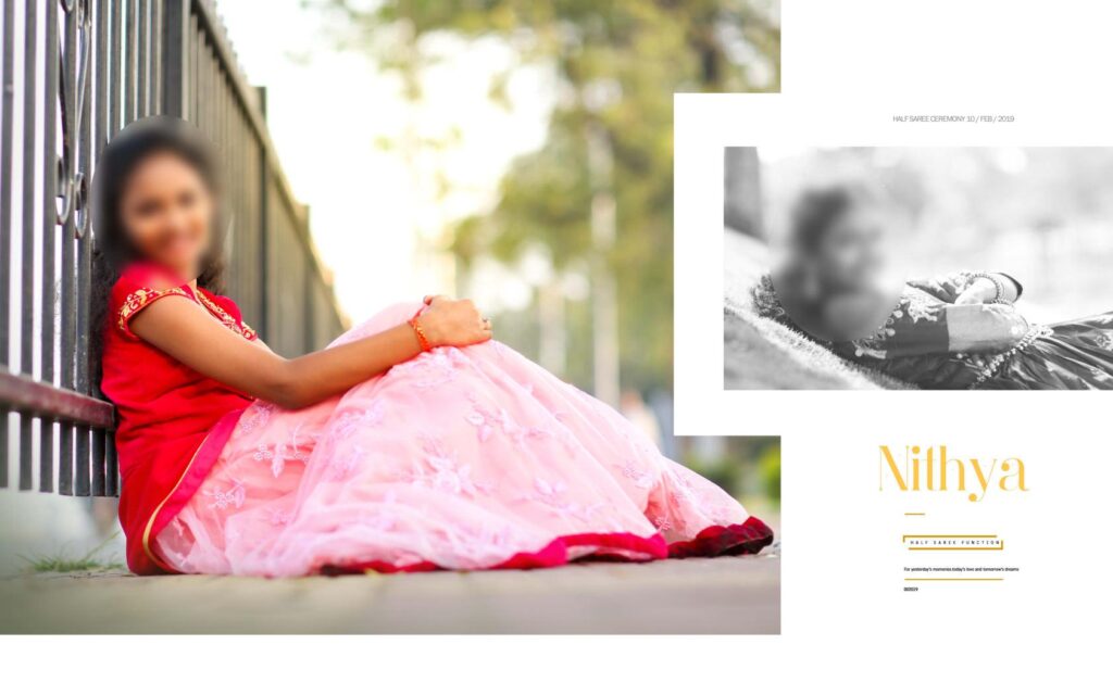 #21 -Half Saree Album PSD template
