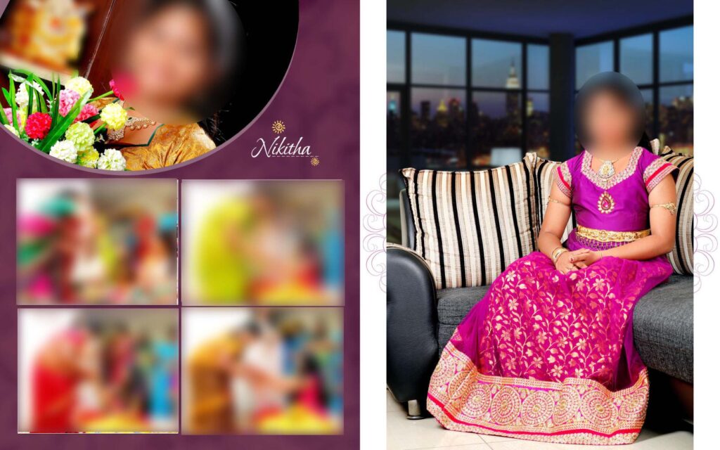 #22 -Half Saree Album PSD template