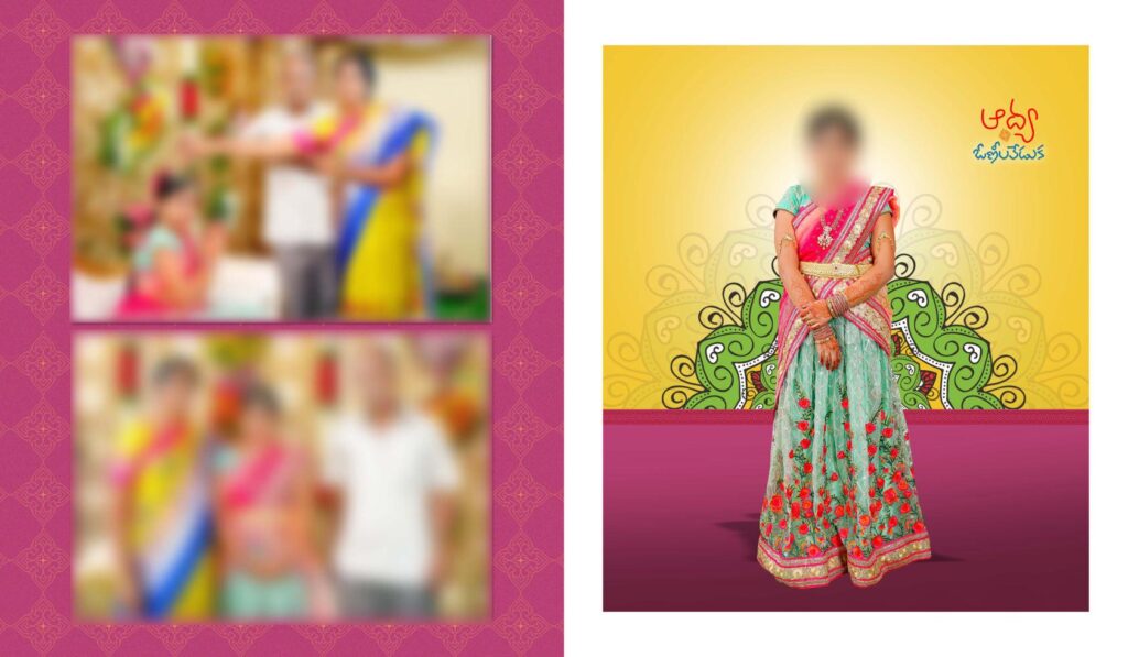 #26 -Half Saree Album PSD template