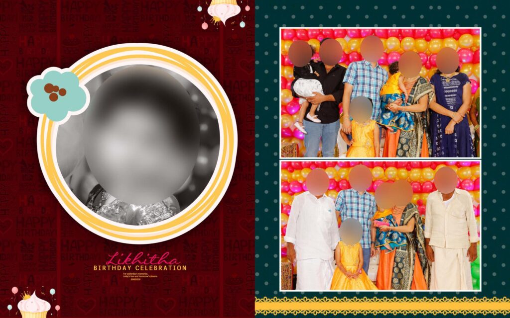 #11– Birthday Album PSD template