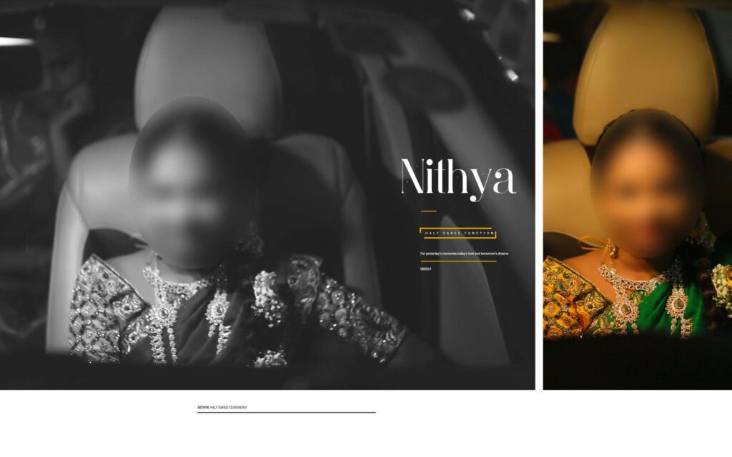 #16-Half Saree Album PSD template