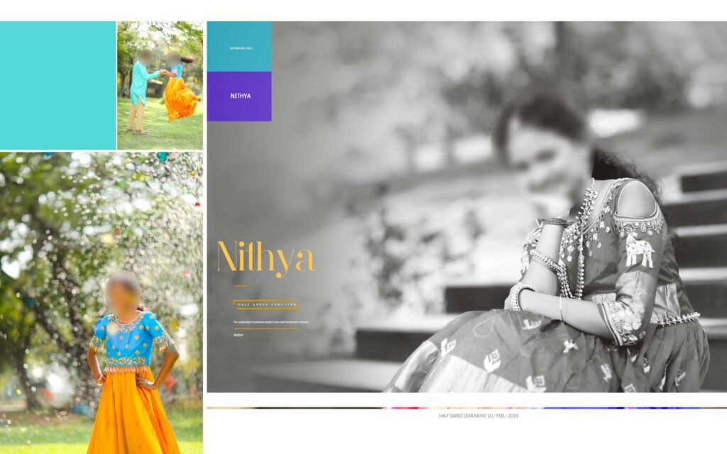 #21 -Half Saree Album PSD template