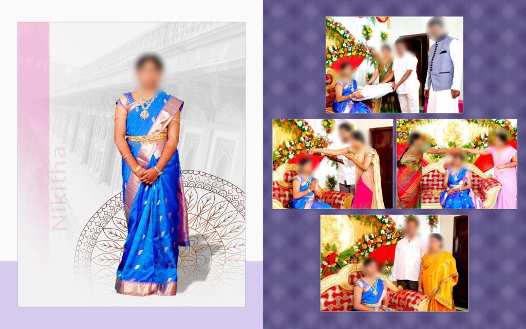 #24 -Half Saree Album PSD template